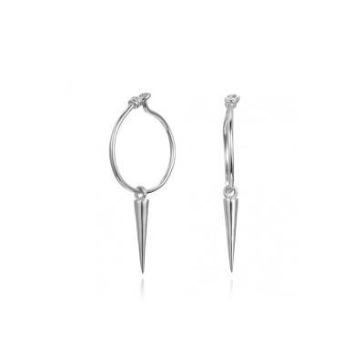 Pendiente Hippy-Hoop Silver