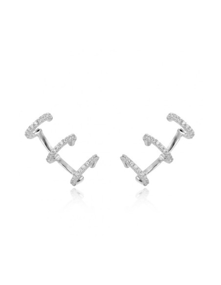 Piercing Triplo Zirconia | Piercing de Orelha em Prata | Malu Maiese Piercing Triplo Zirconia | Piercing de Orelha em Prata | Malu Maiese