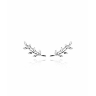 Leaves Ear Climbers | Silver Ear Cuffs, exclusive design | Malu Maiese 2