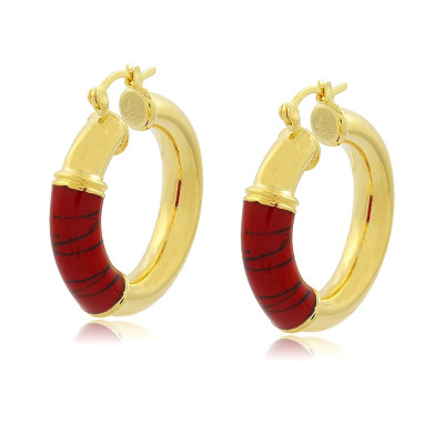 Coral Hoop Earrings | Unique Hoop Earrings | Malu Maiese 2