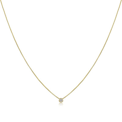 Light Spot Necklace | Short Necklace with Round Zirconia | Malu Maiese 2