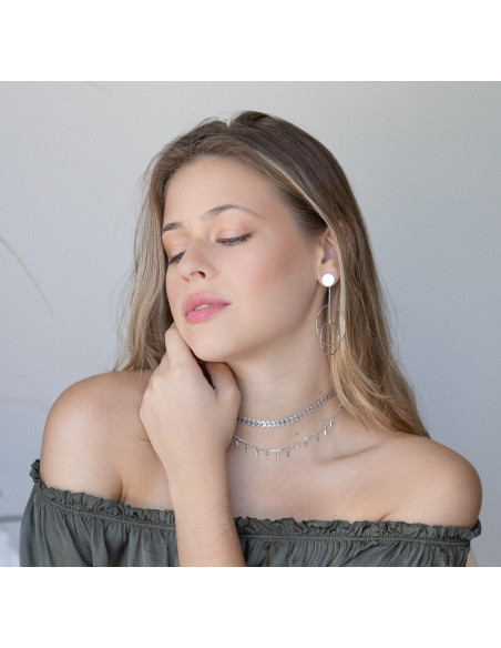Collar Choker Pinchos | Gargantilla minimalista punk en oro 18k. Collar Choker Pinchos | Gargantilla minimalista punk en oro 18k.