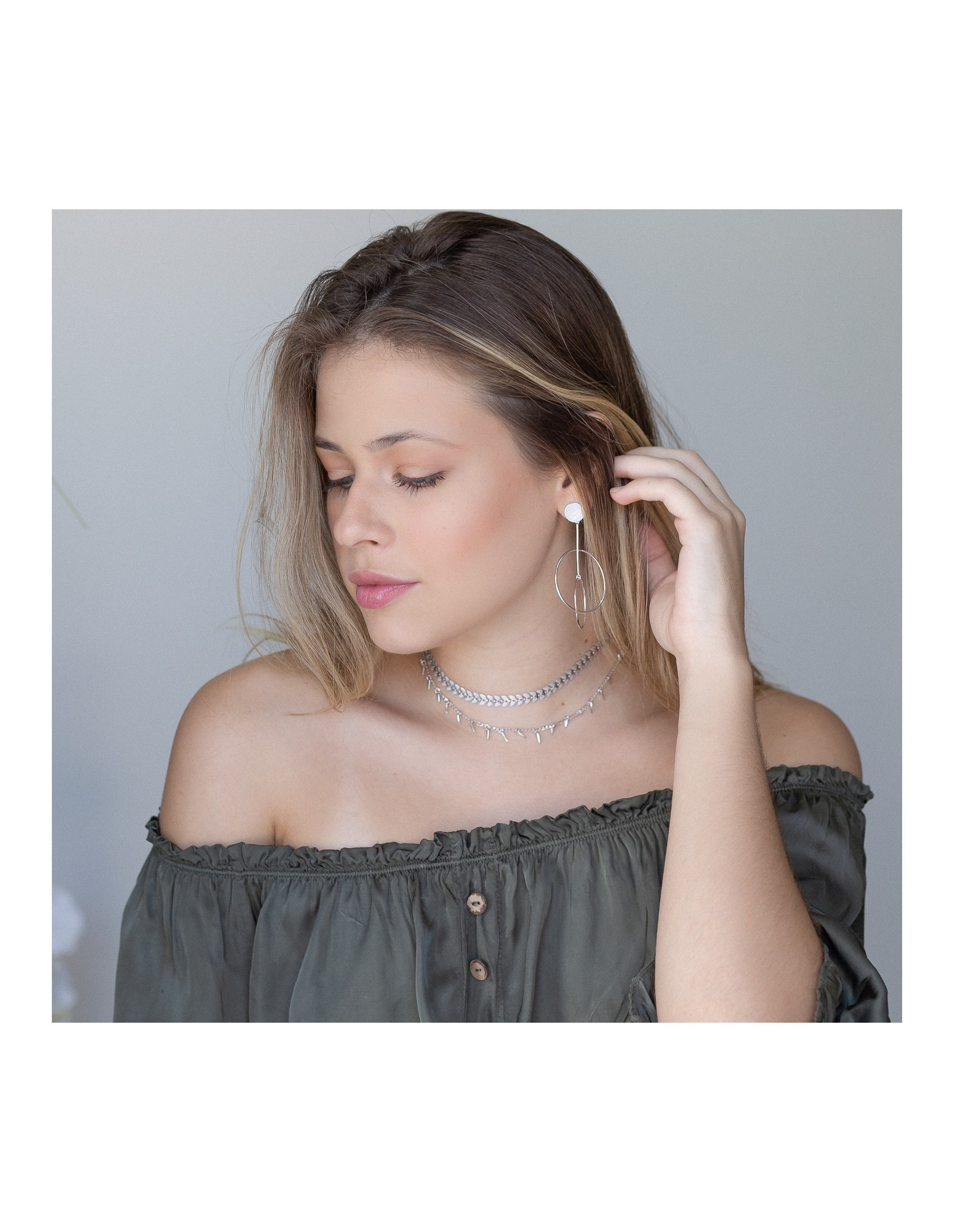 Colar Curto Folha de Nero | Choker Folhas | Malu Maiese