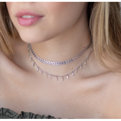 Leaves Choker Necklace | Short Necklace | Malu Maiese 2