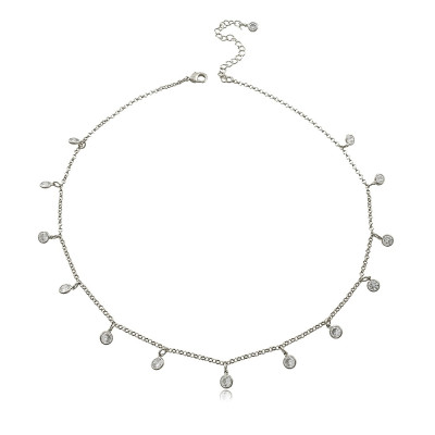 Colar Choker Luce | gargantilha ouro 18k com zirconias brancas 2