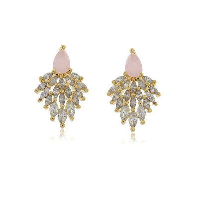 Brinco Luxo Rose | Design Exclusivo | Malu Maiese
