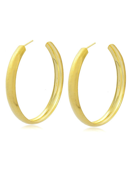 Argola Maxi Tita | Argola XL Banhada em Ouro | Malu Maiese