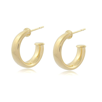 Pendientes de aro, oro 18k, rodio, acabado brillo, versátil, básico. 2