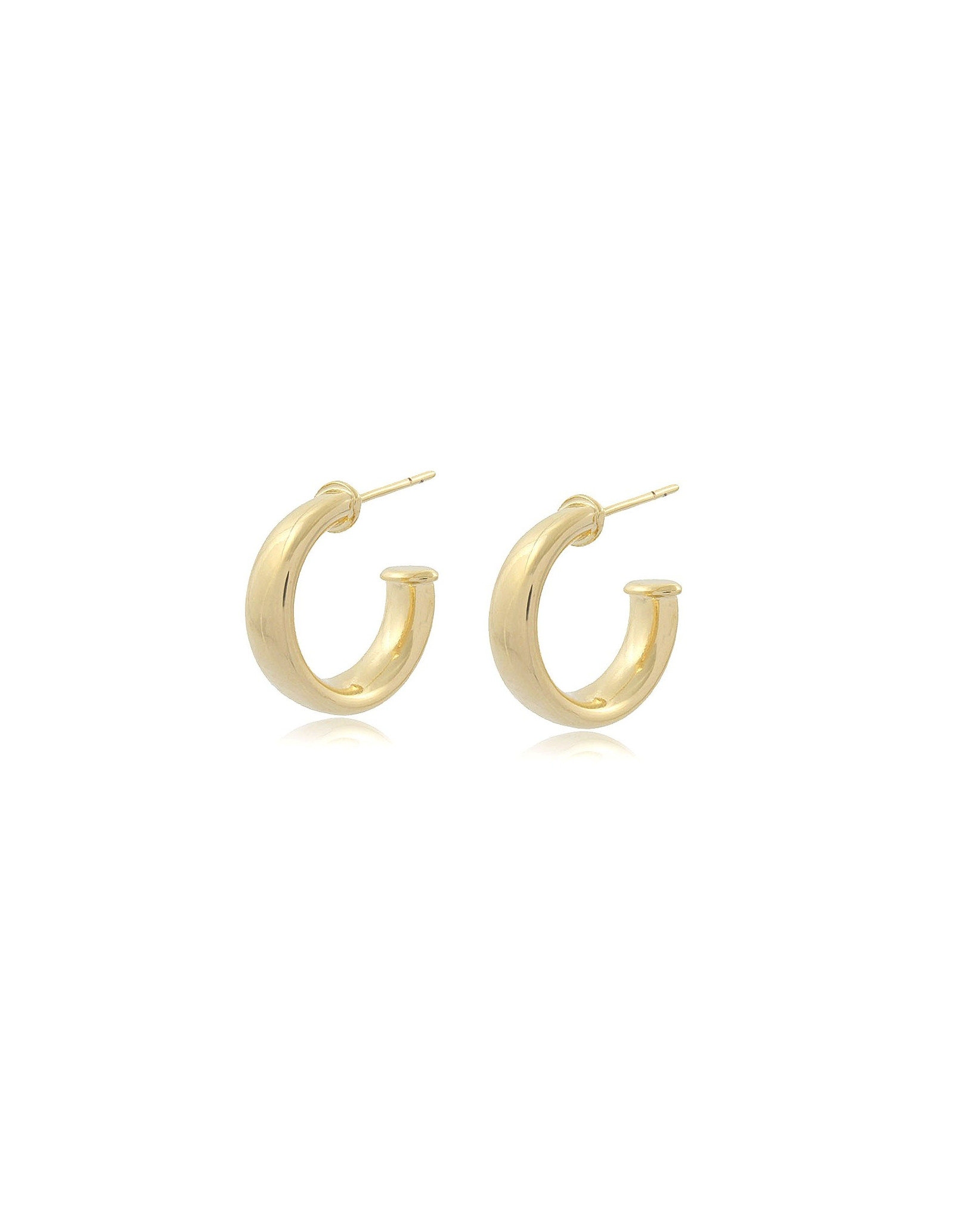 Pendientes de aro, oro 18k, rodio, acabado brillo, versátil, básico.