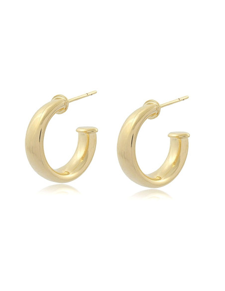 Pendientes de aro, oro 18k, rodio, acabado brillo, versátil, básico. Pendientes de aro, oro 18k, rodio, acabado brillo, versátil, básico.