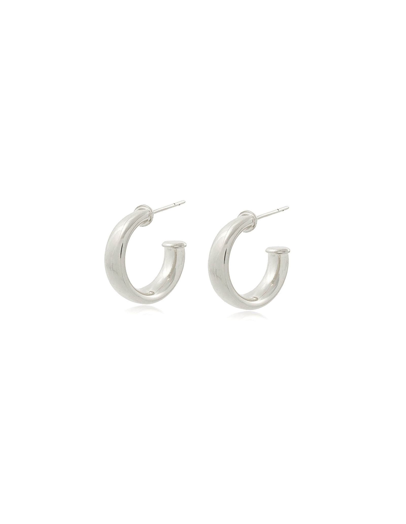 Pendientes de aro, oro 18k, rodio, acabado brillo, versátil, básico.