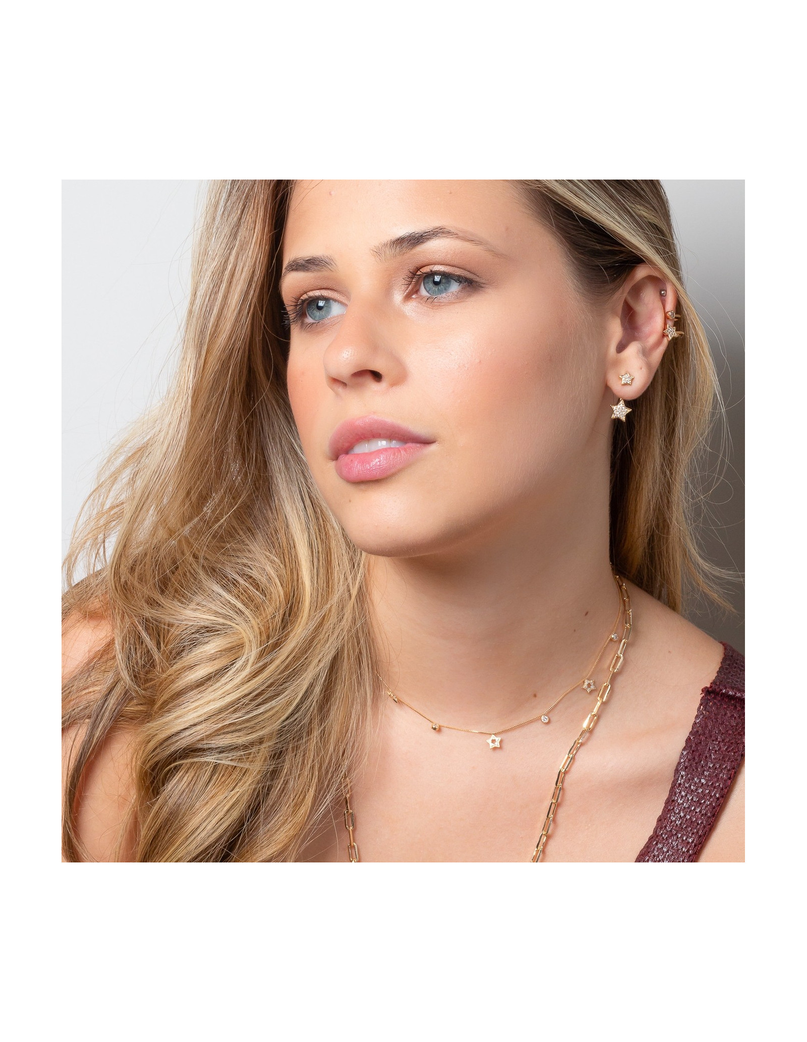 Collar Choker Estrellas y Puntos de Luz