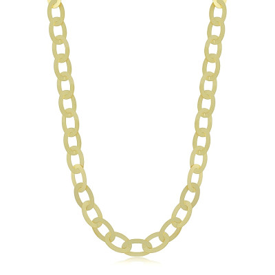 Leblon Long Necklace | Long necklace 18k gold oval links | Malu Maiese 2
