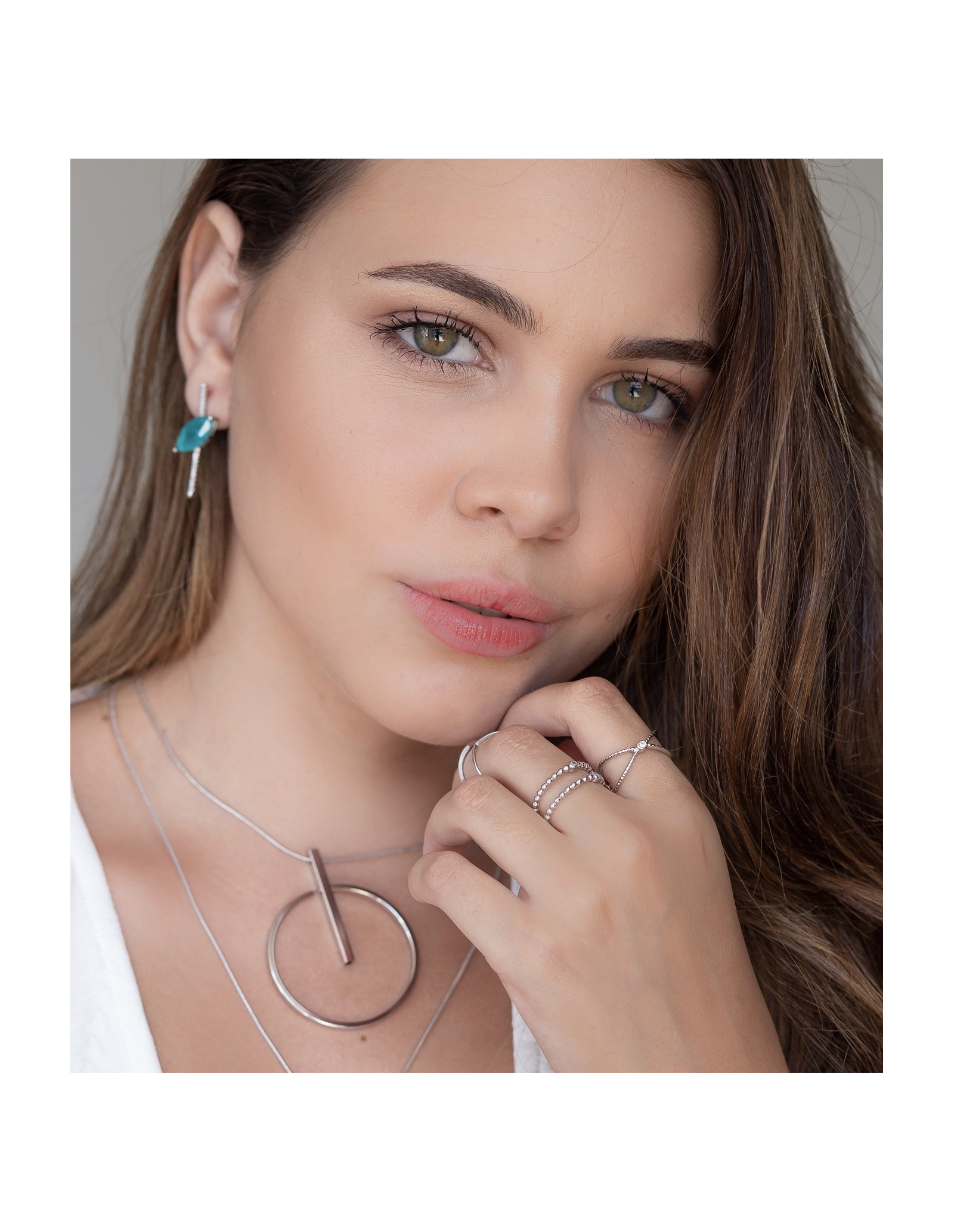 Anillo en forma de X, baño de oro de 18k con circonita, hipoalergénico