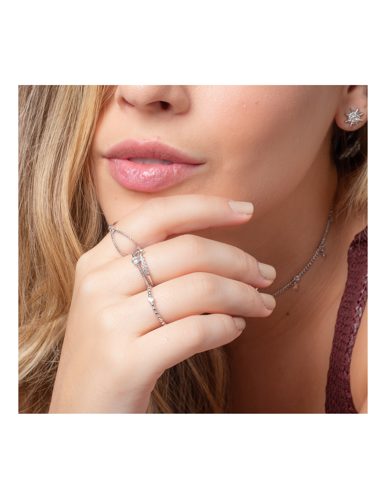 Anillo Piccola Dotty | Anillo pelotitas y circonita blanca | Malu Maiese