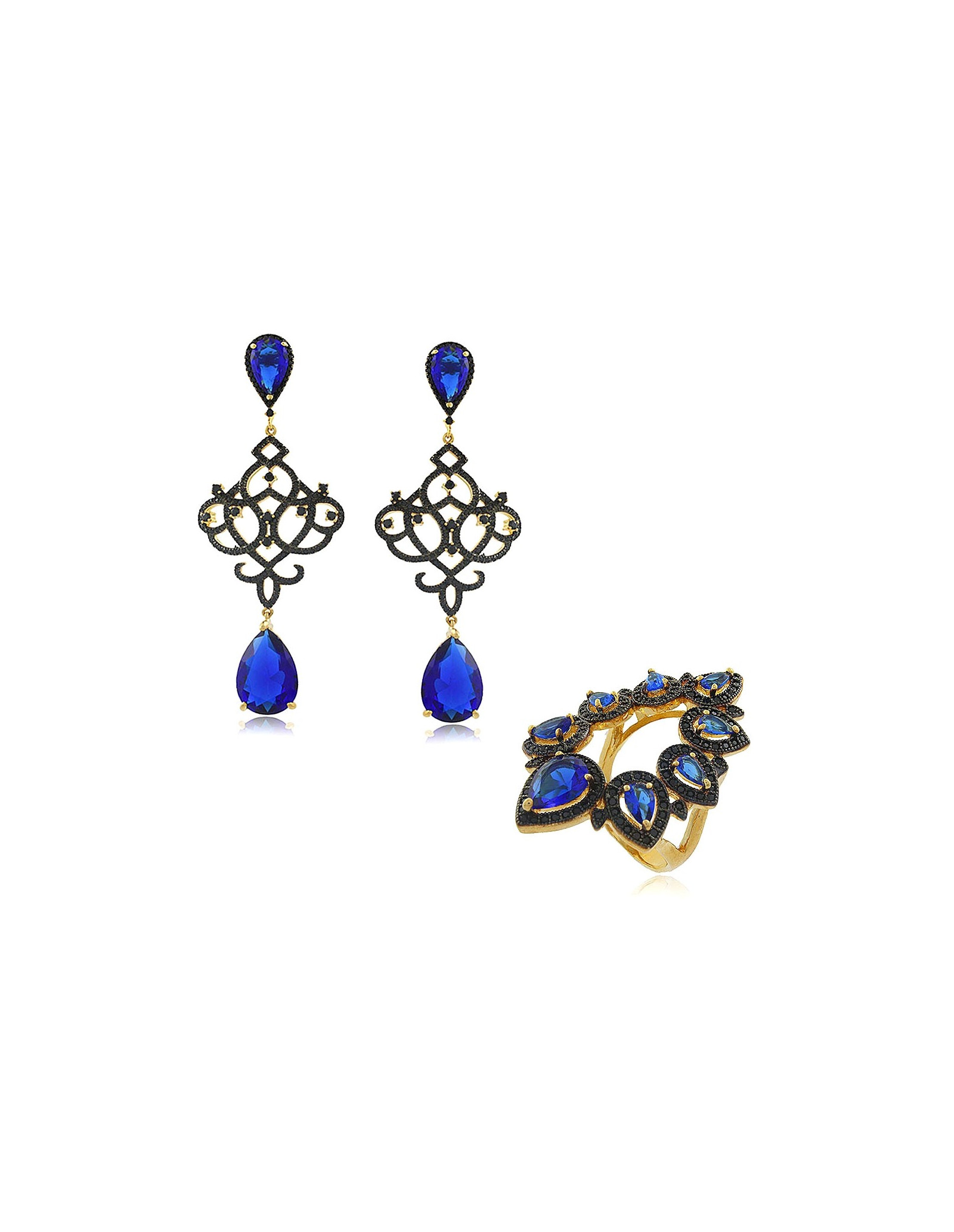 Vichy XL Party Earrings | Maxi Earrings with crystals and zirconias.
