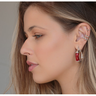 Coral Hoop Earrings | Unique Hoop Earrings | Malu Maiese 2