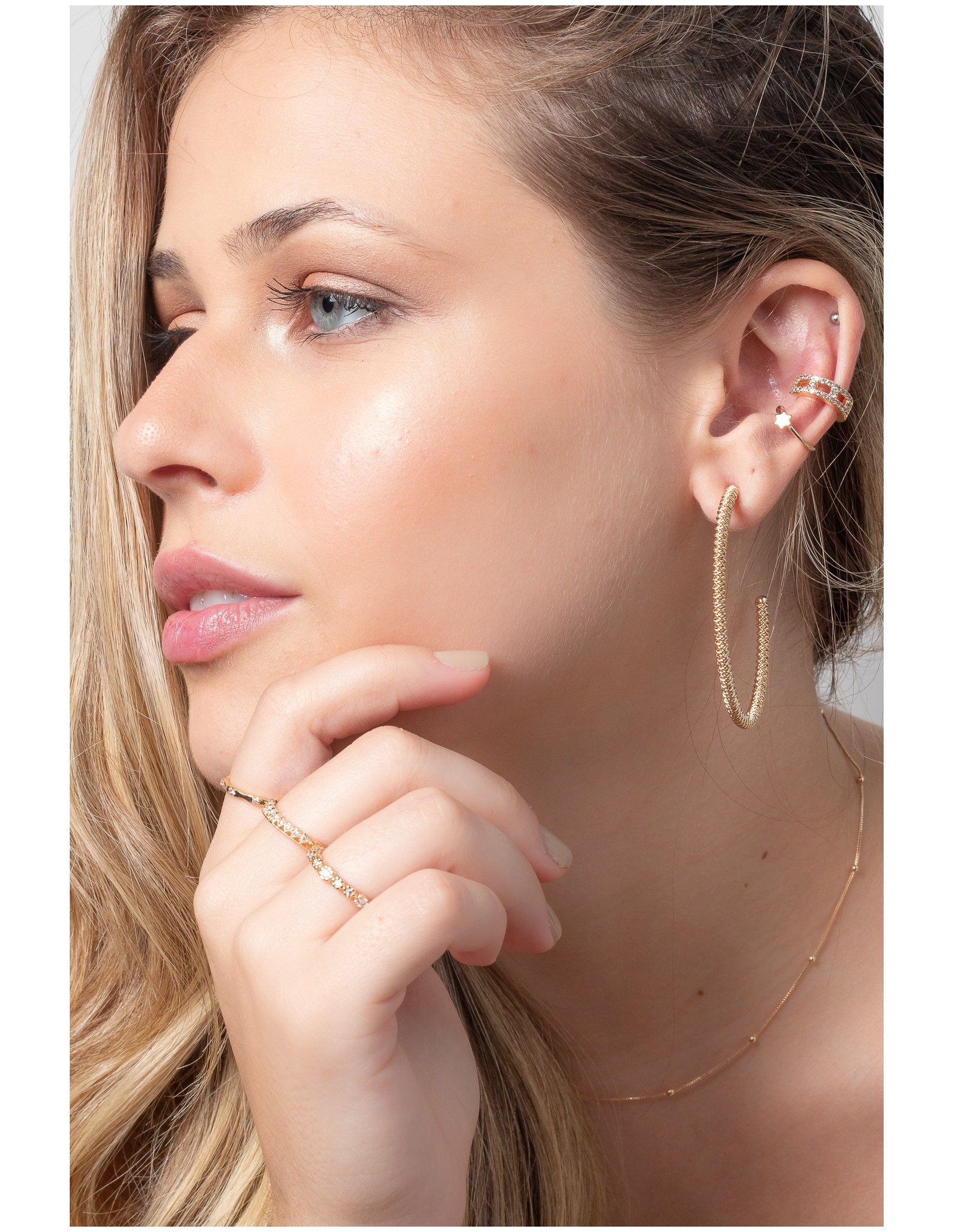Piercing Jolie | Piercing de pressão para orelha | Malu Maiese