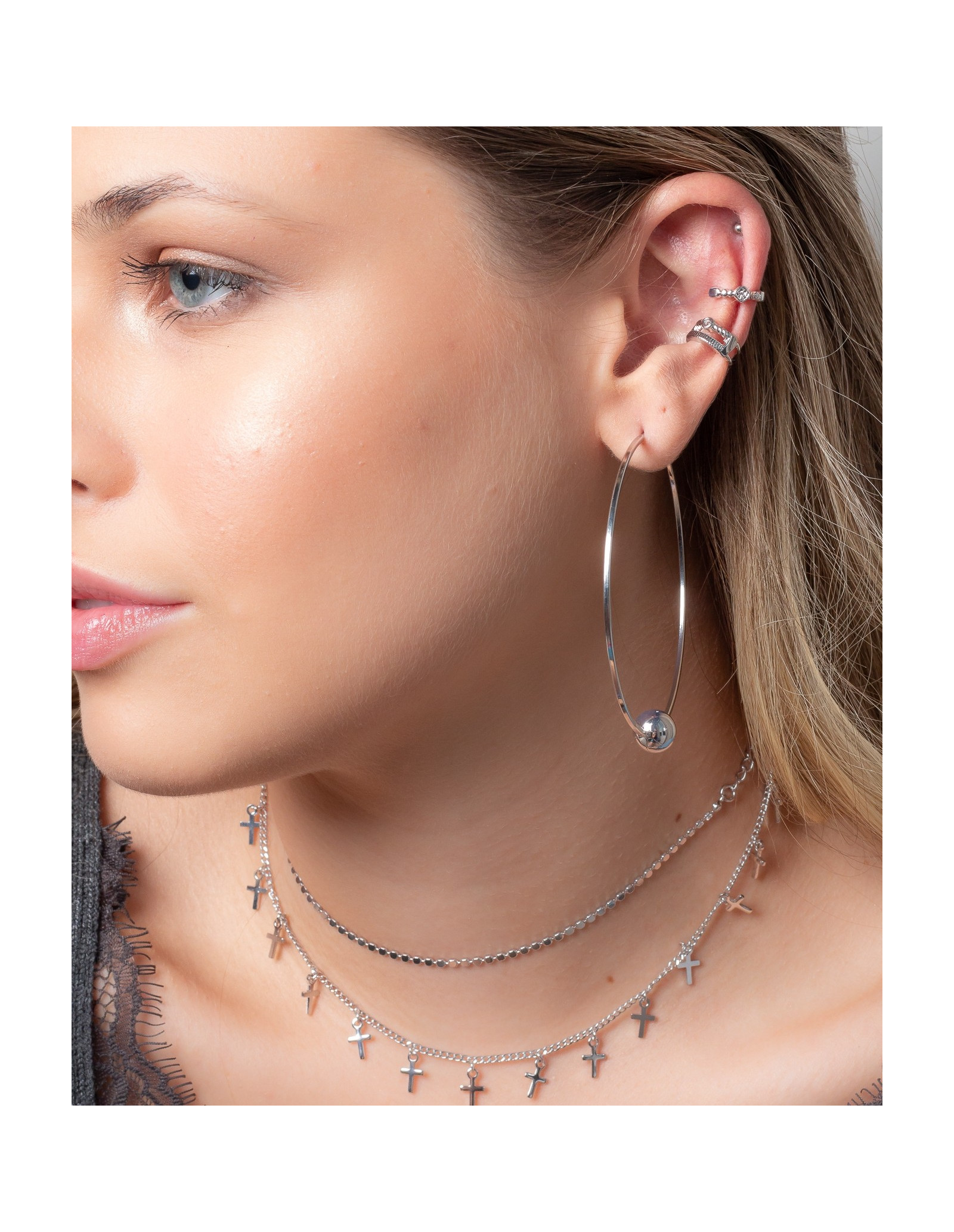 Lumière Ear Cuff | 18k gold plated cz ear cuff, cartilage| Malu Maiese