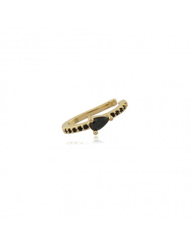 Ear Cuff Cristal Preto