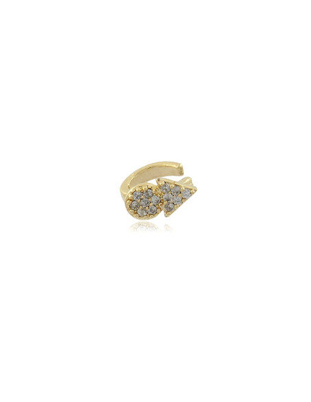 Arrow Ear Cuff | 18k gold plated cz ear cuff, cartilage | Malu Maiese