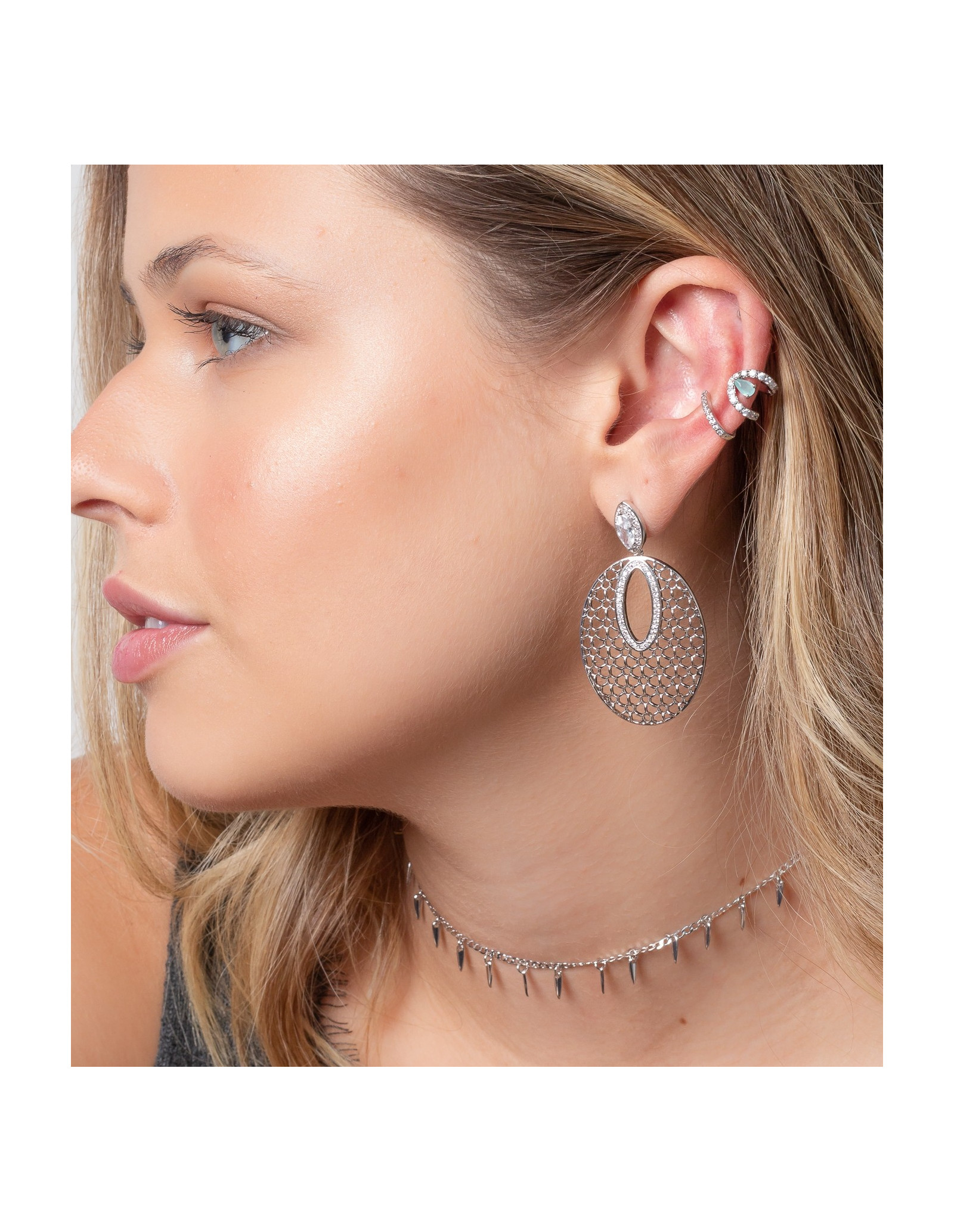 Slim Ear Cuff | 18k gold plated ear cuff, cartilage, cz | Malu Maiese