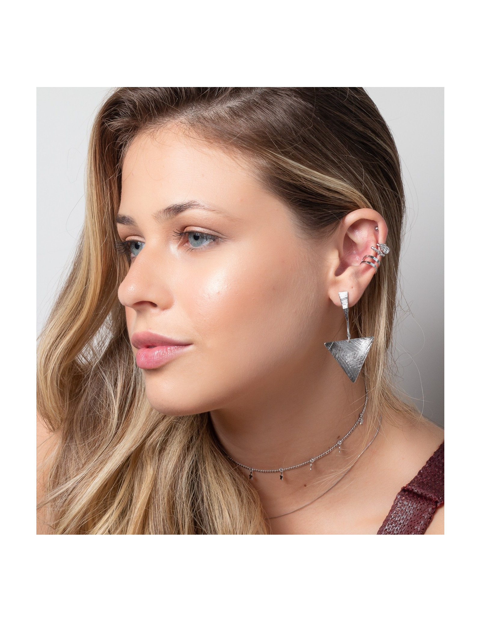 Piercing Arrow | piercing de orelha a pressão zirconia | Malu Maiese