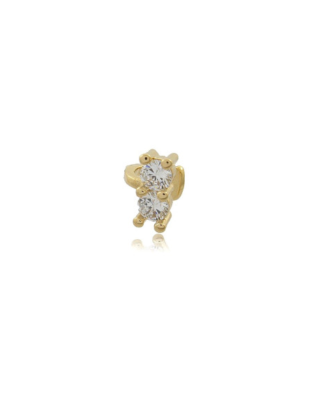 Cartier Style Ear Cuff | Gold plated Ear Cuff with cz | Malu Maiese
