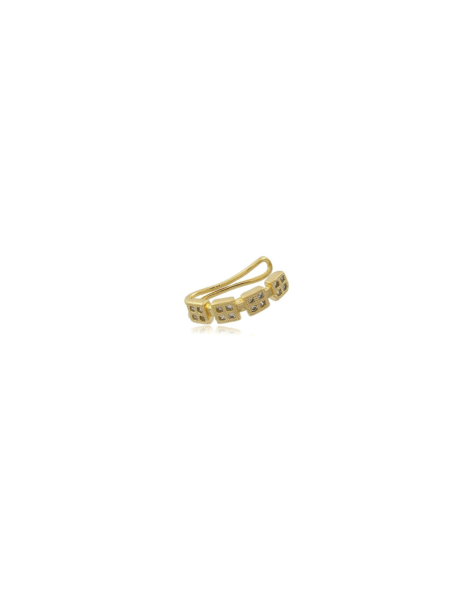 Ear cuff Cuatro Zirconia | Piercing Cartílago Circonitas | Malu Maiese