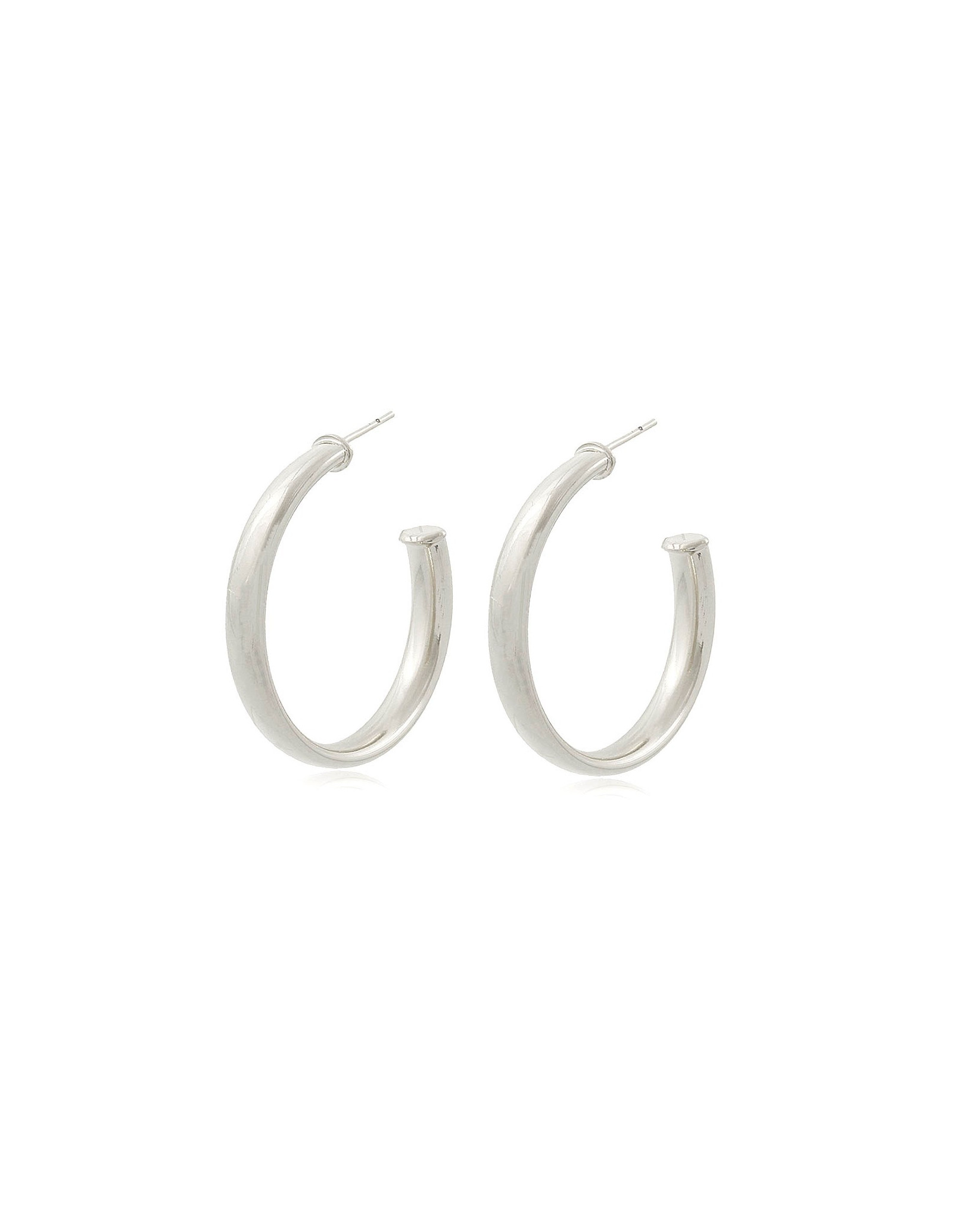 Pendientes de aro, oro 18k, rodio, acabado brillo, versátil, básico.