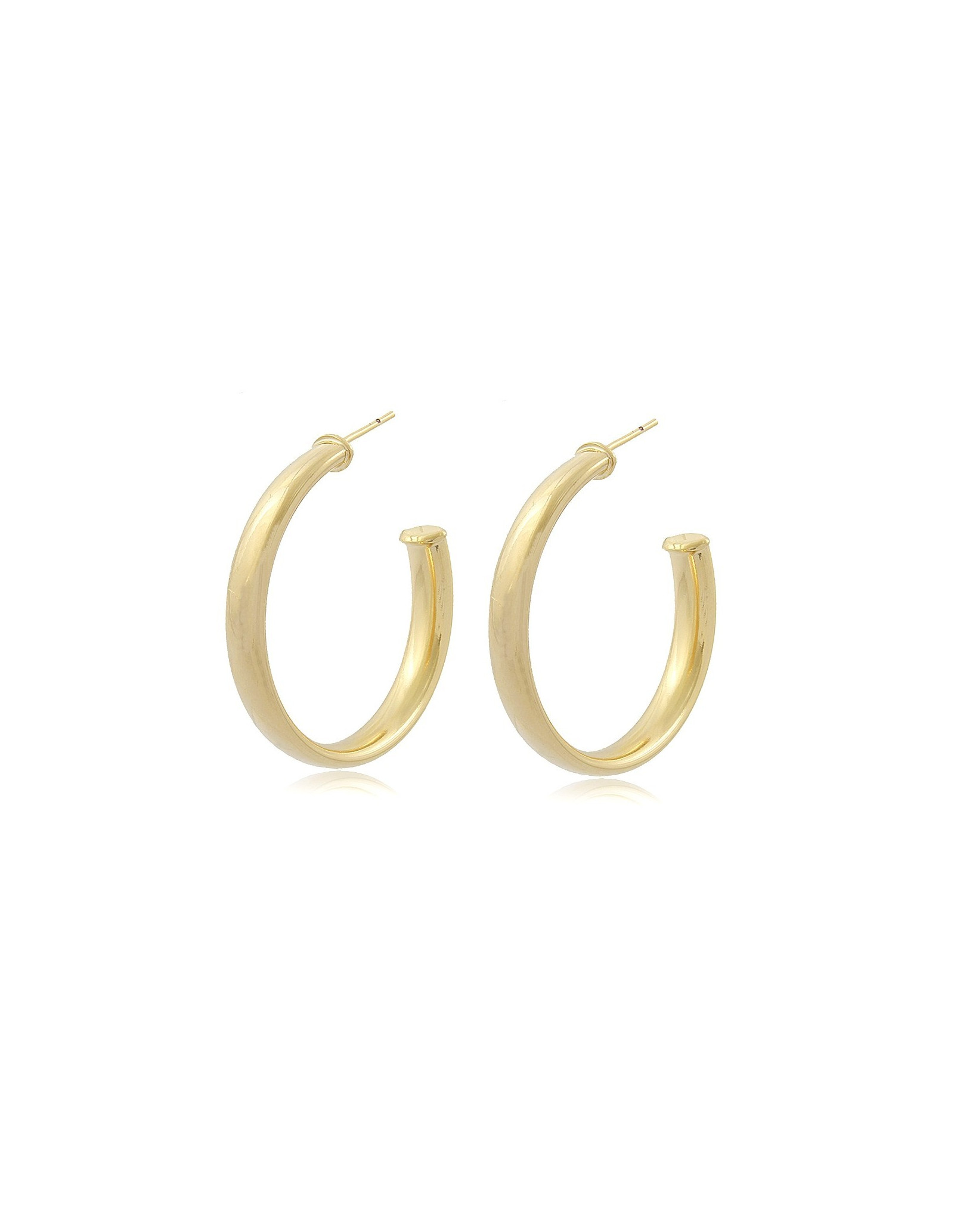 Pendientes de aro, oro 18k, rodio, acabado brillo, versátil, básico.