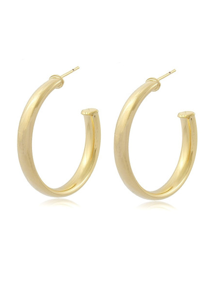 Pendientes de aro, oro 18k, rodio, acabado brillo, versátil, básico. Pendientes de aro, oro 18k, rodio, acabado brillo, versátil, básico.