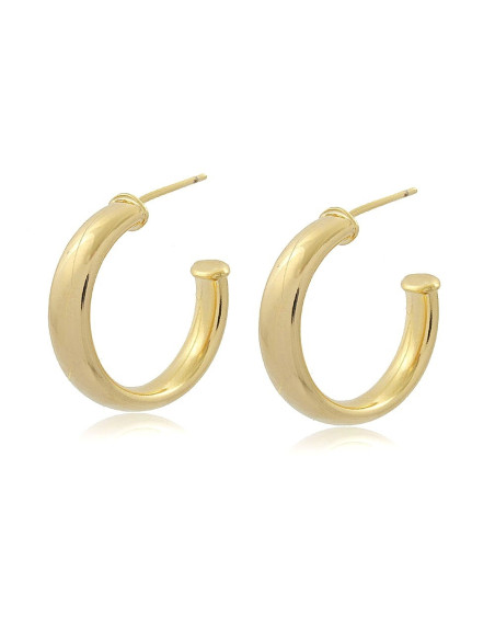 Pendientes de aro, oro 18k, rodio, acabado brillo, versátil, básico. Pendientes de aro, oro 18k, rodio, acabado brillo, versátil, básico.