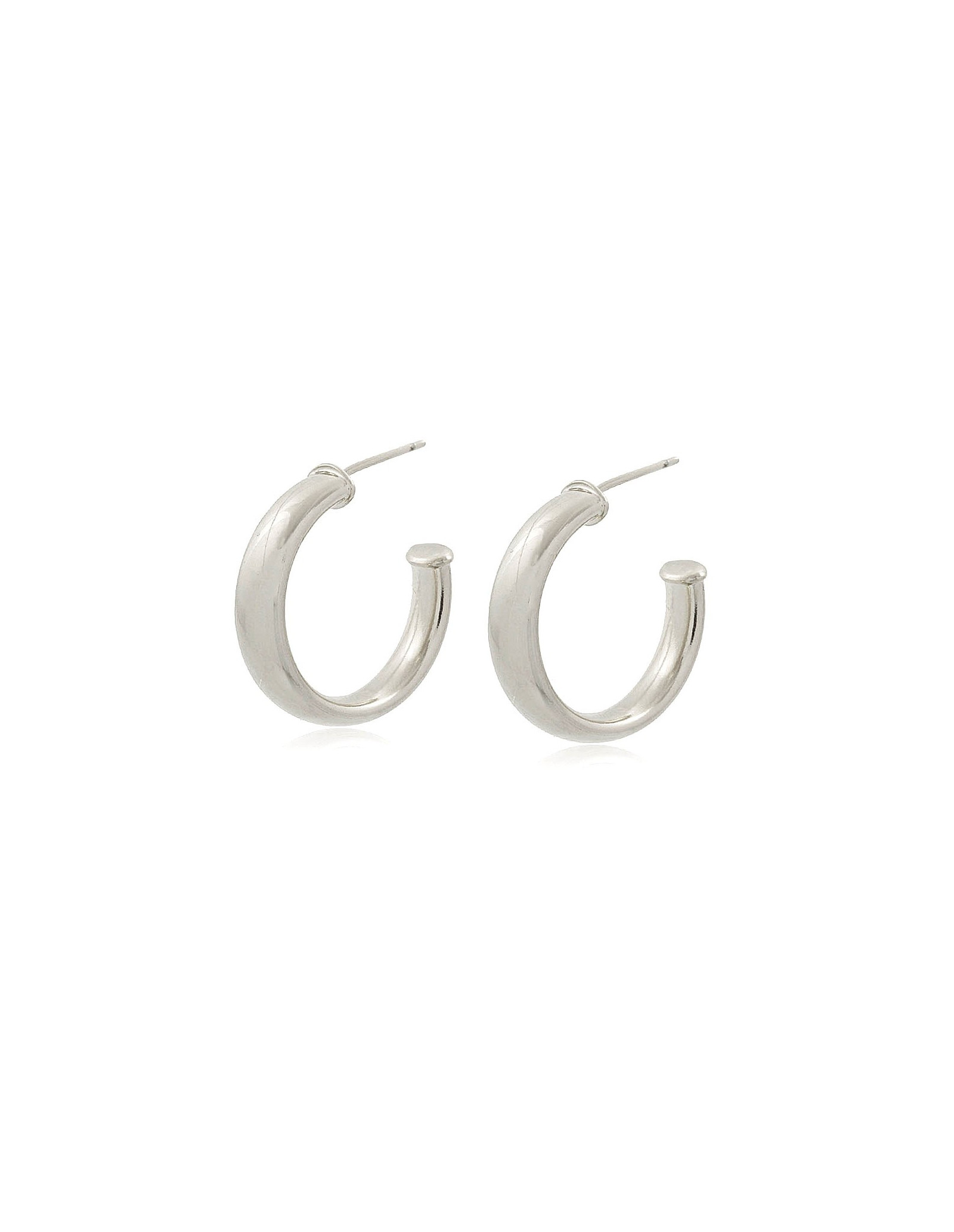 Pendientes de aro, oro 18k, rodio, acabado brillo, versátil, básico.