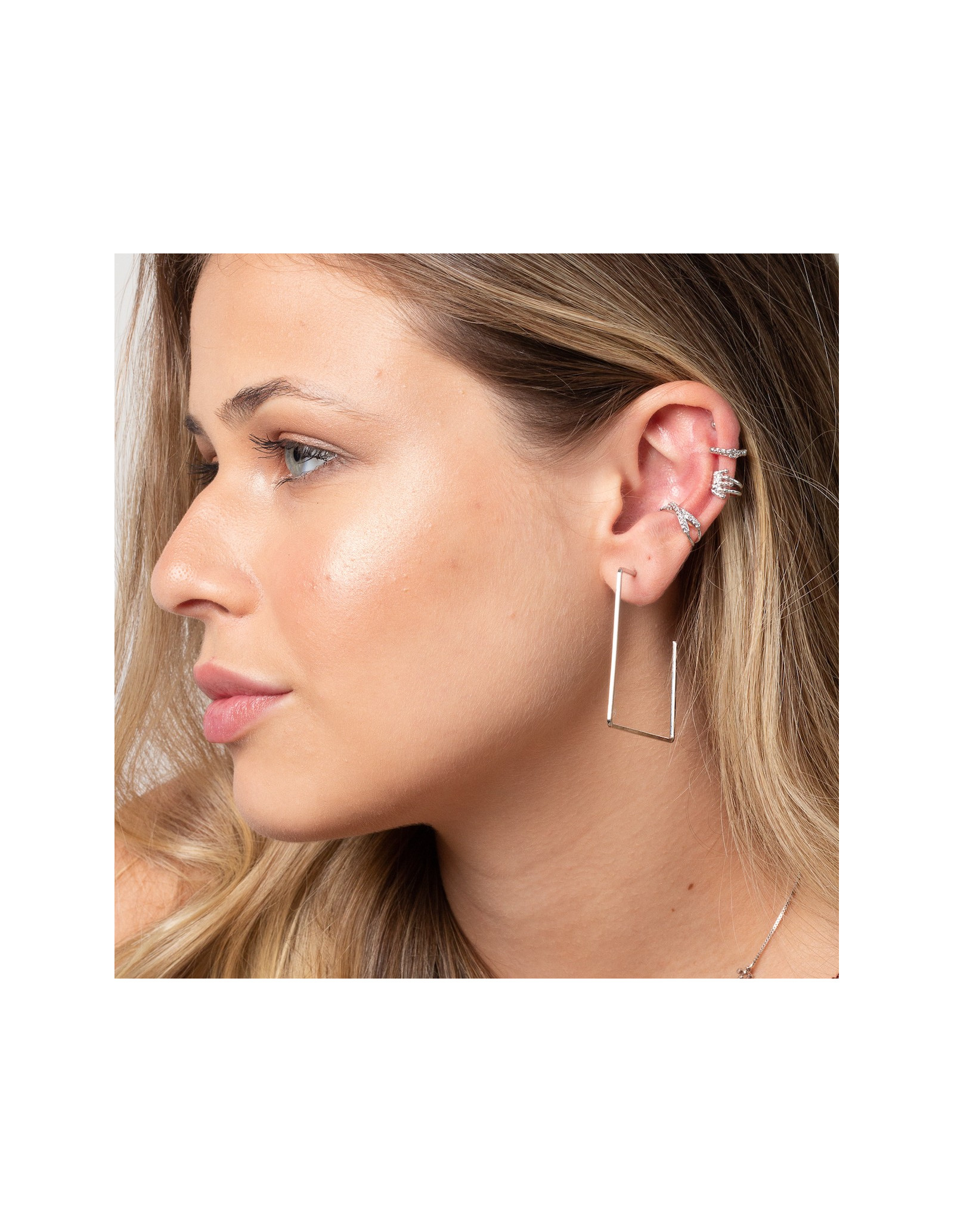 Aros Cuadrados | Pendientes Cuadrados Dorados | Malu Maiese