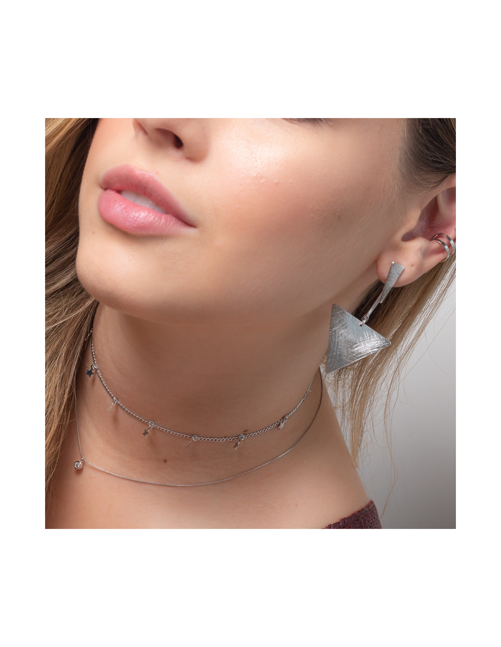 Collar Choker Estrellitas | Collar corto con estrellitas en oro 18k.