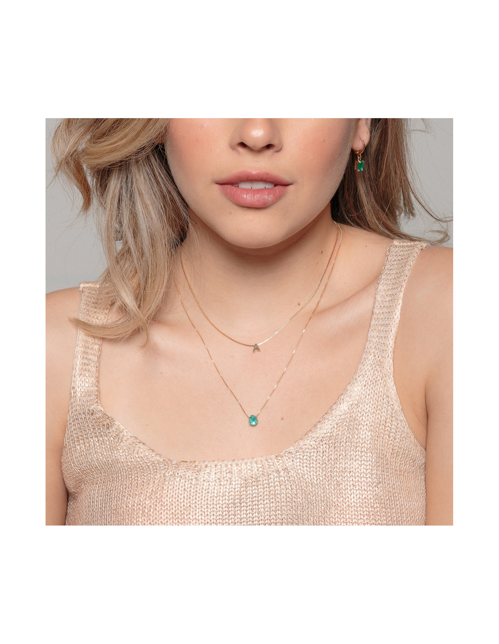 Collar Initials | Collar de Letra Chapado en Oro | Malu Maiese