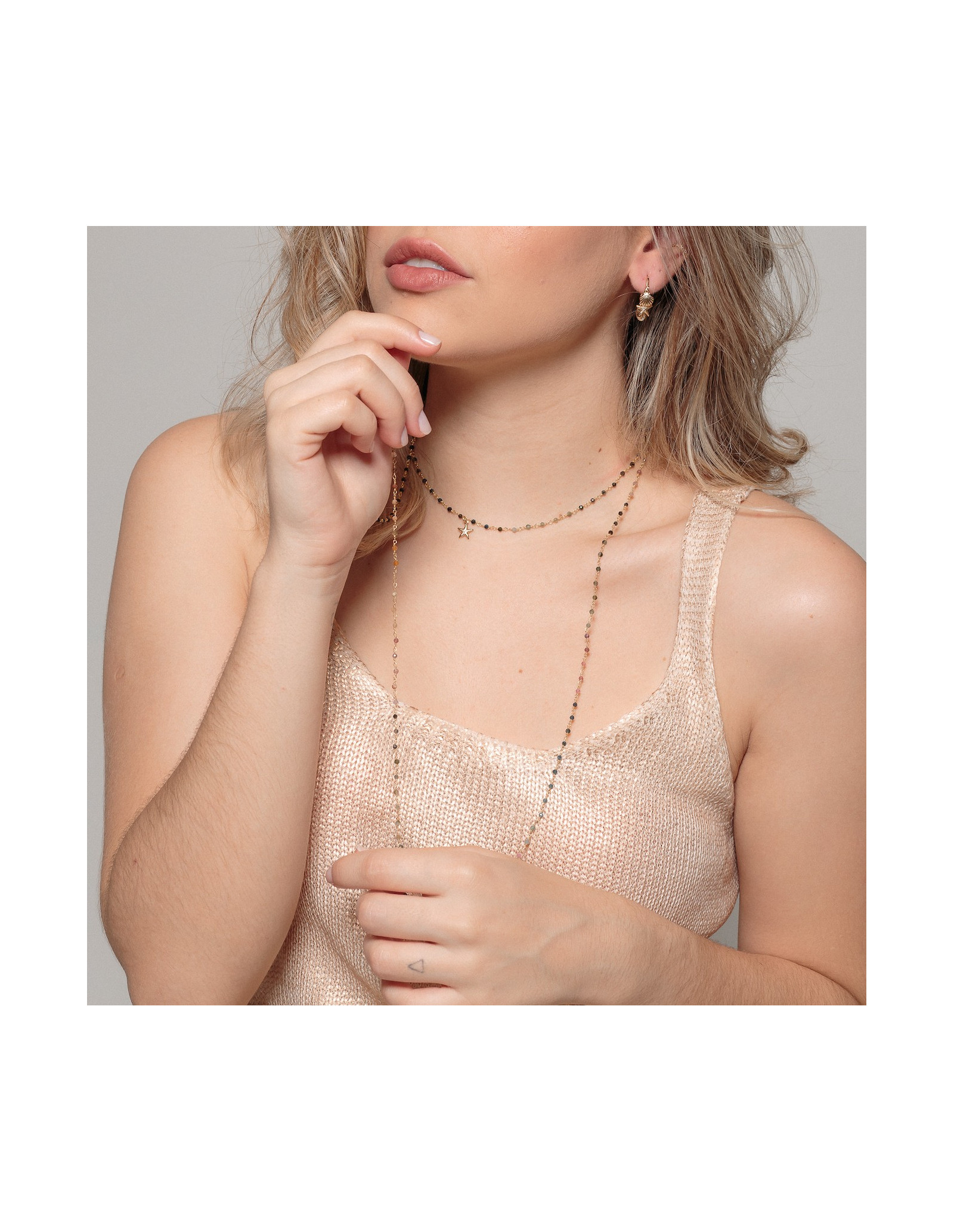 Tutti Frutti Long Necklace | Tourmaline necklace | Malu Maiese