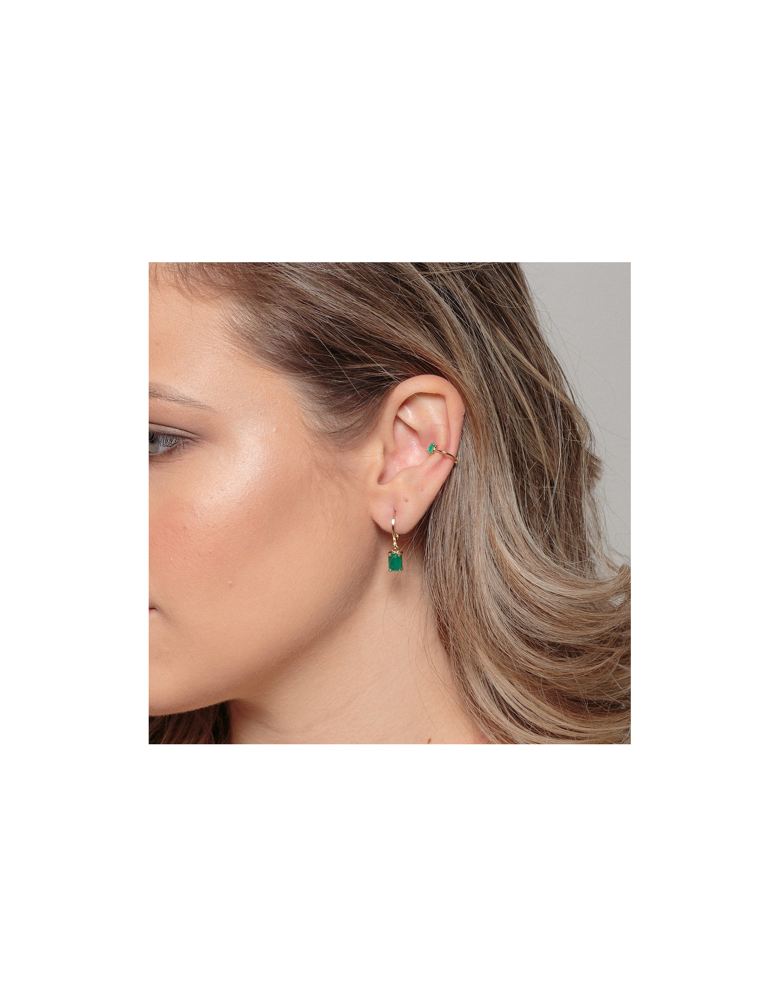 Delicata Ear Cuff | Ear cuff 18k gold, mineral, cartilage | Malu Maiese