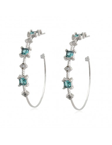 Baroque White Maxi Hoop Earrings