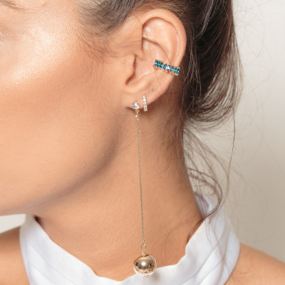 Zirconia Mini Hoop Earrings | white cz hoop or piercing | Malu Maiese 2