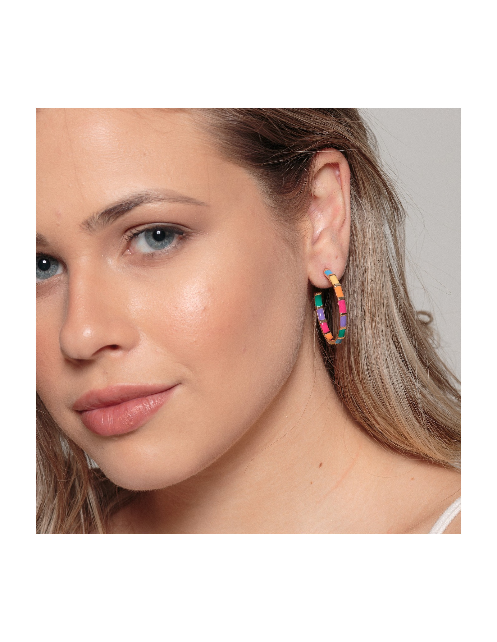 Aros Alegra | Pendientes de Aro Multi-Color, en 2 tamaños.