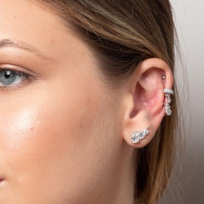 Pendientes Trepadores Trio Zirconia | Malu Maiese 2