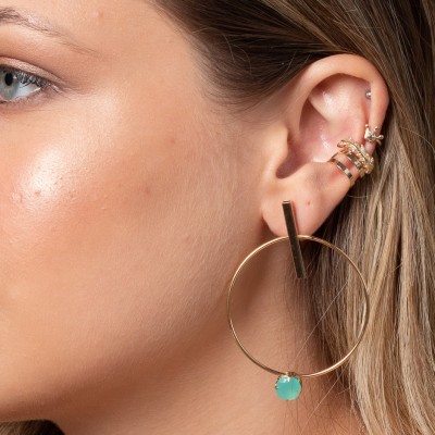 18k Gold Filled Three Lines Dainty Ear Cuff – Blu Gertrude