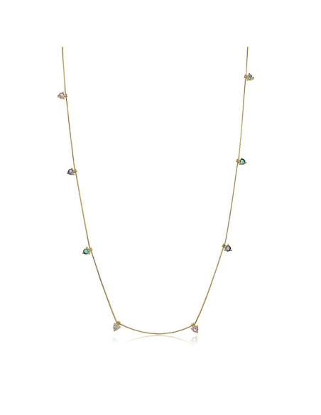 Collar Largo Antonella | Chapado en Oro con Circonitas Coloridas. Collar Largo Antonella | Chapado en Oro con Circonitas Coloridas.