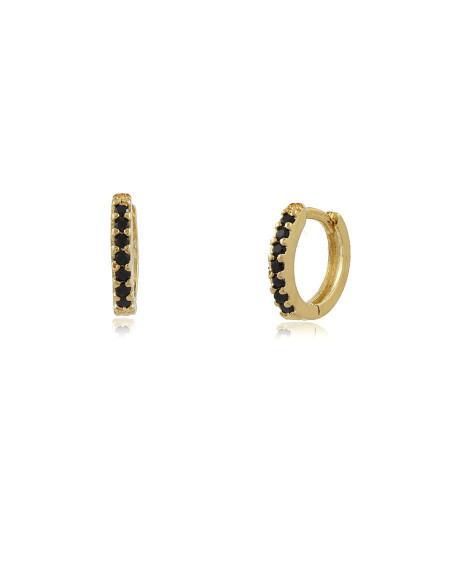 Argola Mini Noir | Brincos mini argola ou piercing com zirconia preta. Argola Mini Noir | Brincos mini argola ou piercing com zirconia preta.