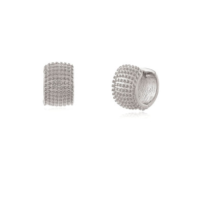 Brinco argola oro blanco/amarillo, desenho exclusivo, 1 ano garantia. 2