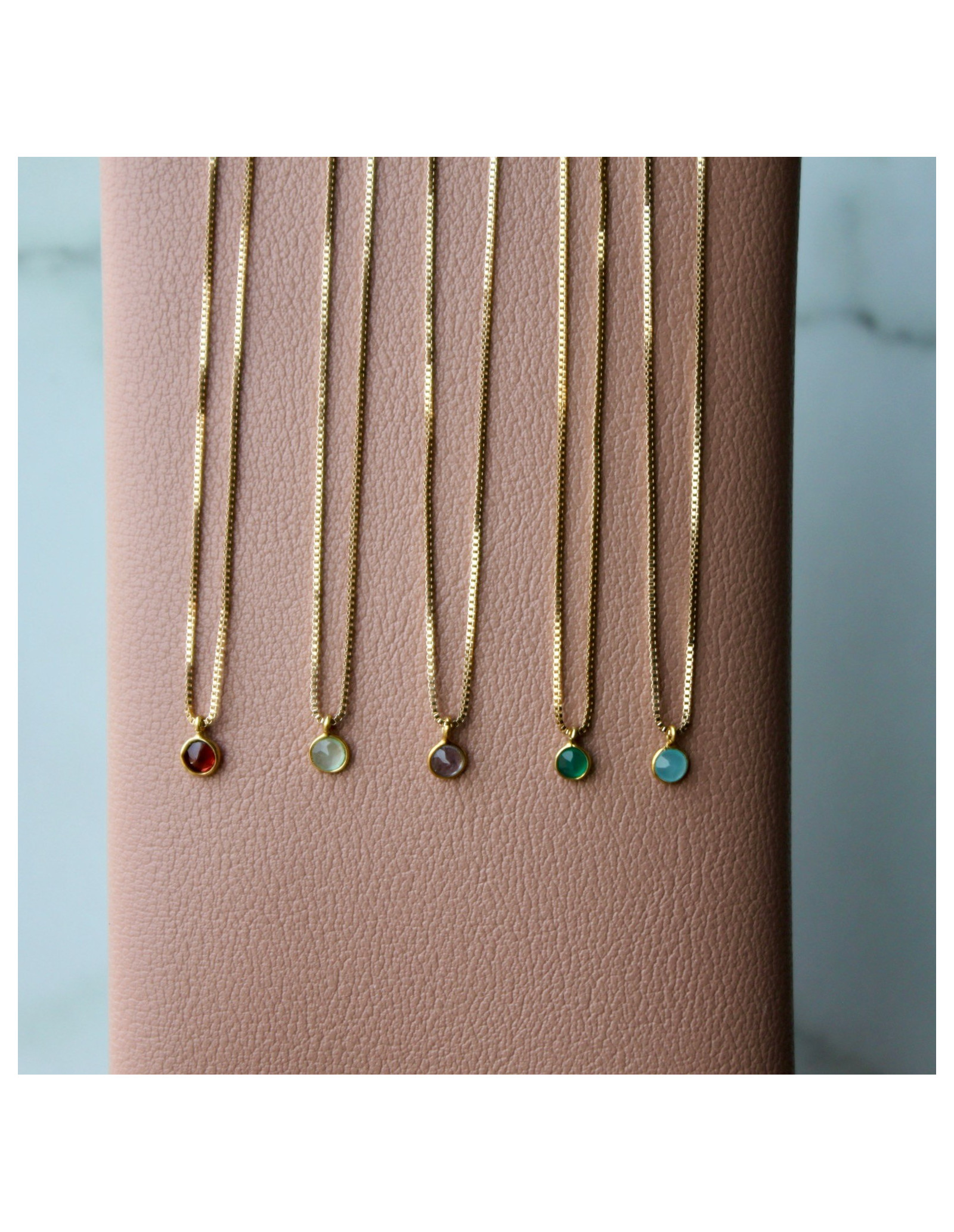 Mini Stones Necklace | Silver 925 necklace with stone | Malu Maiese