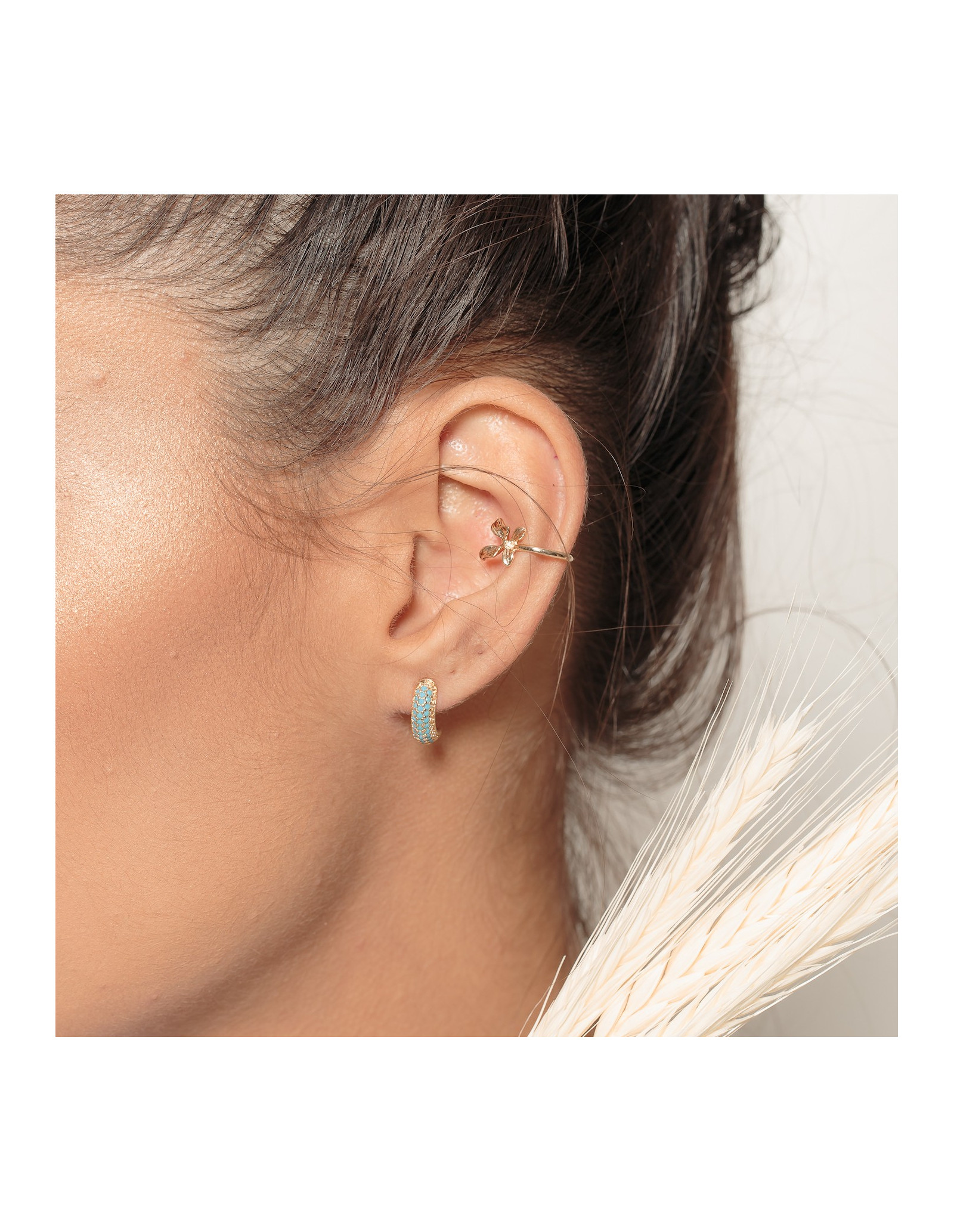 Ear cuff Flor | Piercing de Oreja sin Perforación | Malu Maiese