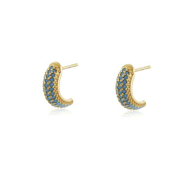 Turquoise Mini Hoop Earrings